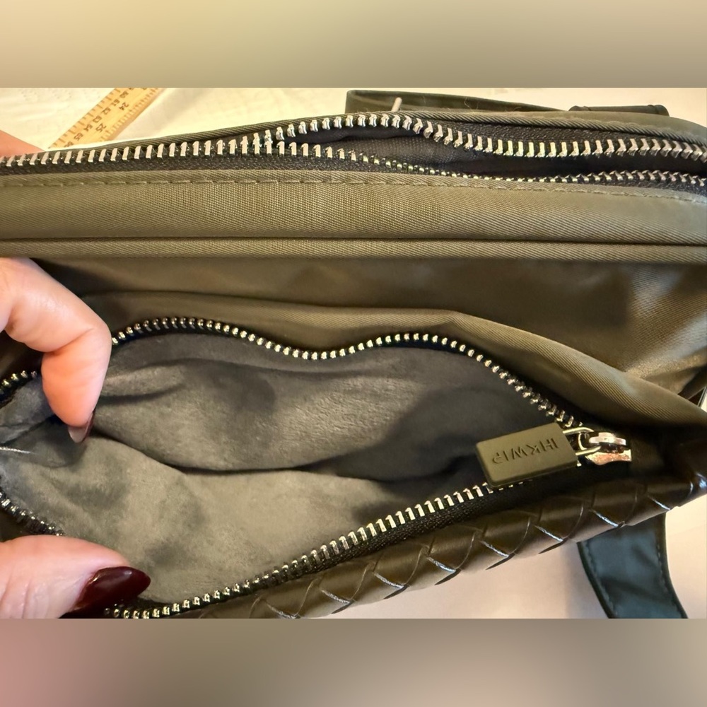 IHKWIP Olive Green Woven Nylon Crossbody Camera Bag - Picture 4 of 8
